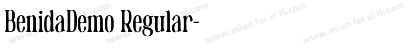 BenidaDemo Regular字体转换